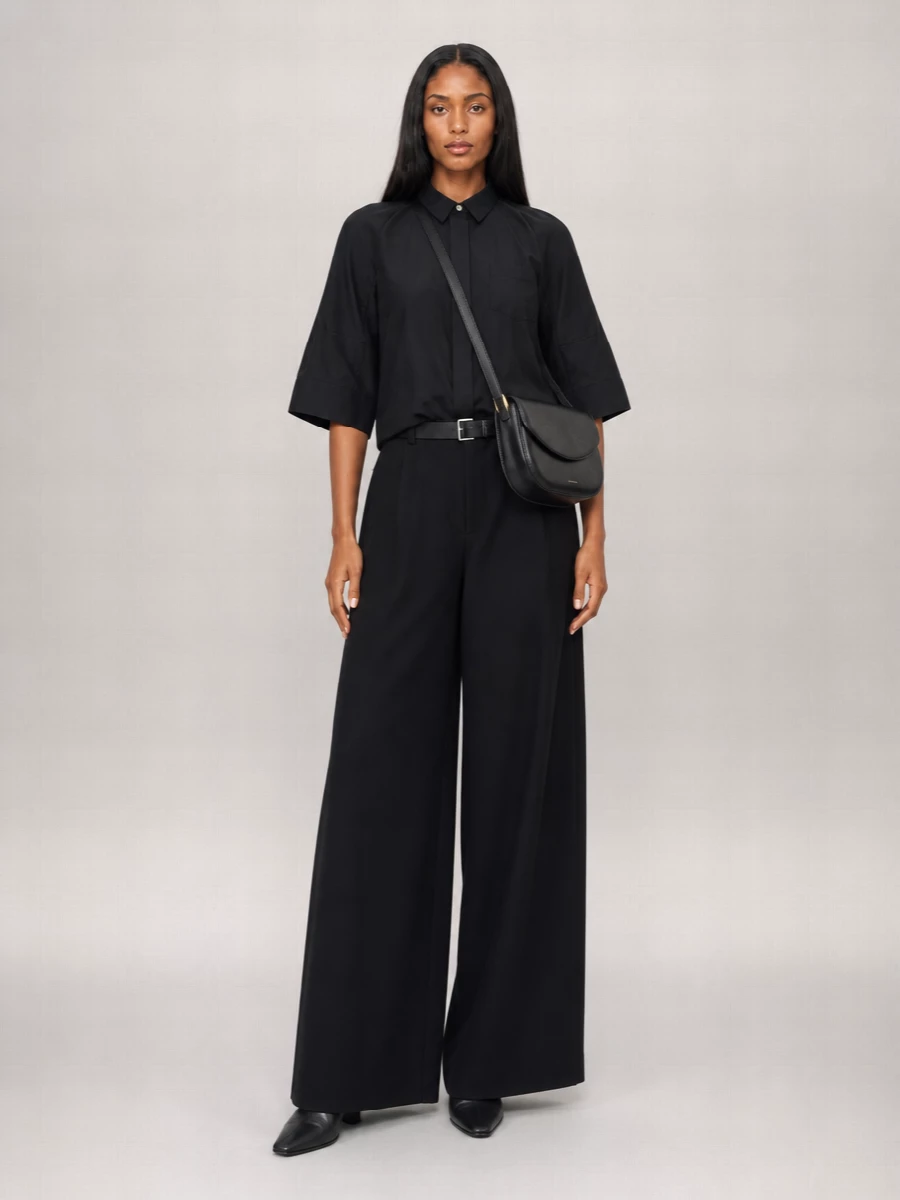 Sacai Poplin Pleated Shirt Dress