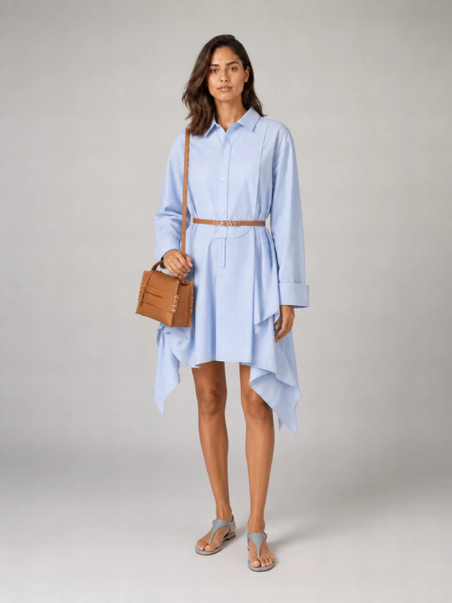 Jw Anderson Cotton Silk Shirt Dress