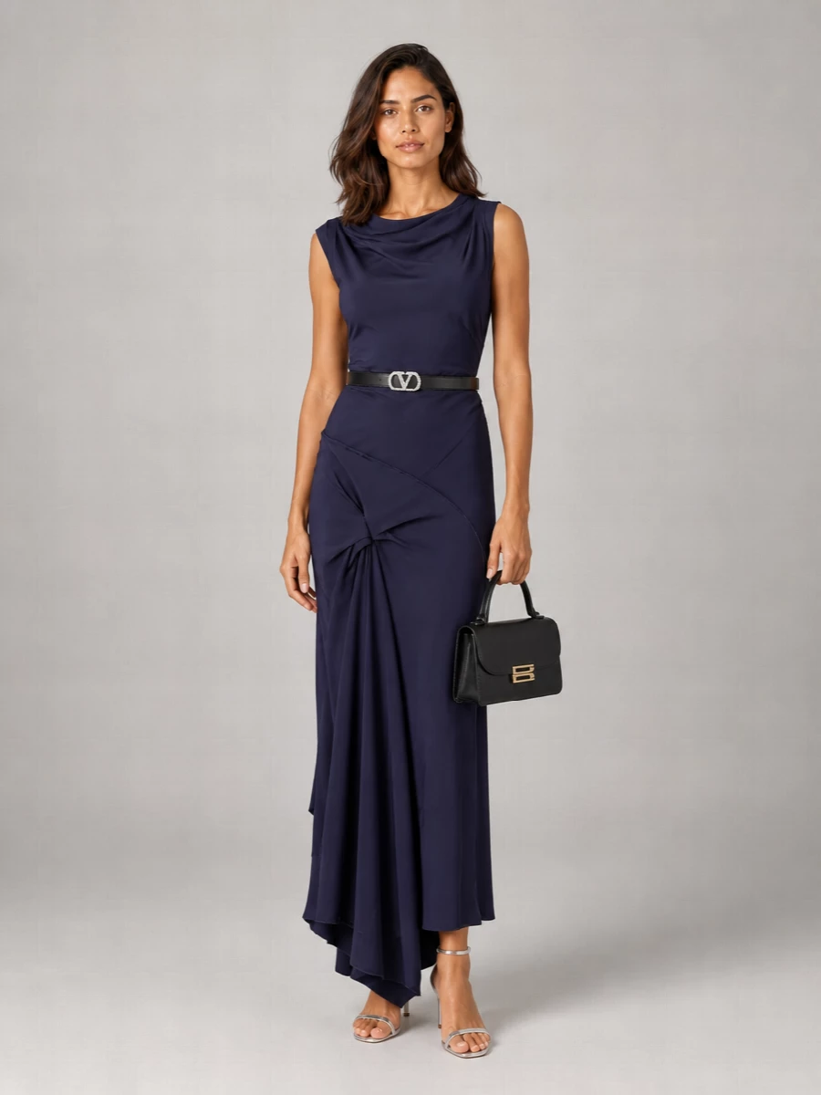 Victoria Beckham Posy Fitted Maxi Dress