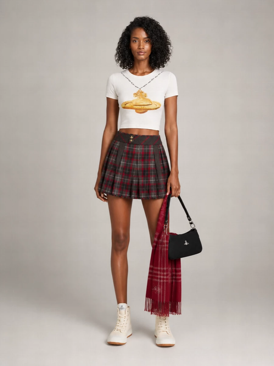 Vivienne Westwood cropped cotton printed t-shirt