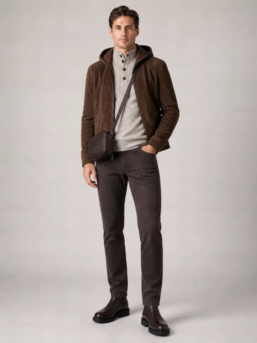 Giorgio Brato Leather Hooded Jacket