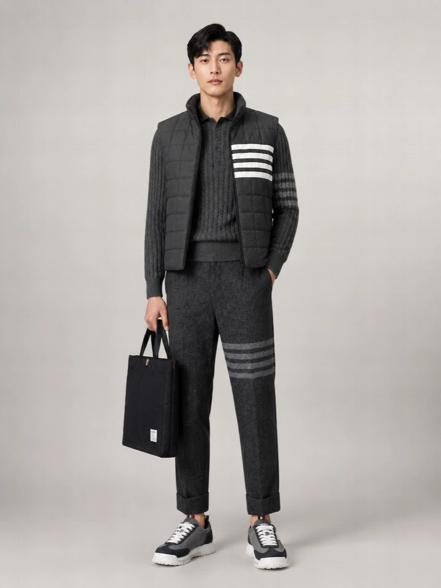 Thom Browne Quilted Ripstop Padded Vest