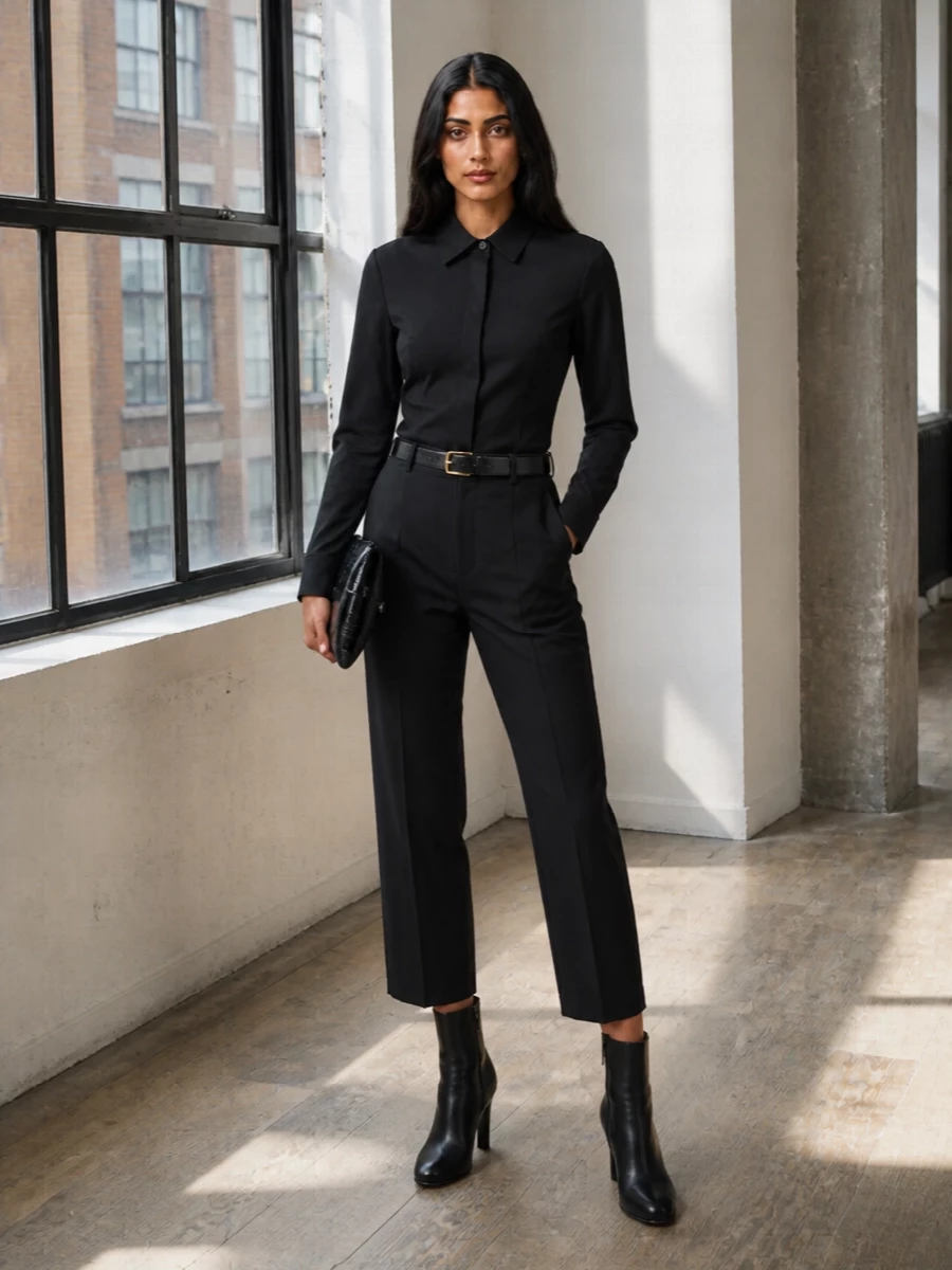 Kiko kostadinov trousers tailored black shirt outfit