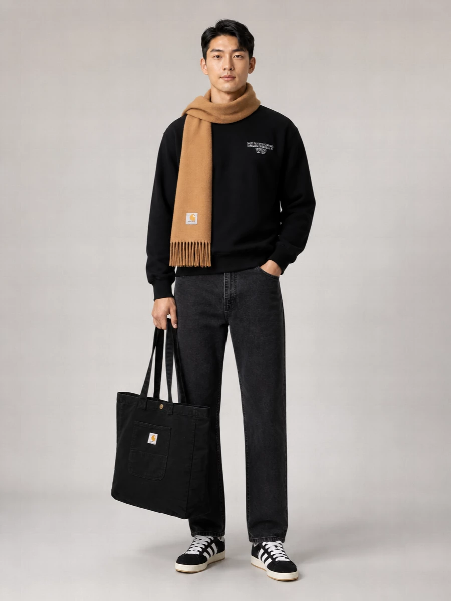 Carhartt Wip Cotton Loose-Fit Logo-Embroidered Sweatshirt