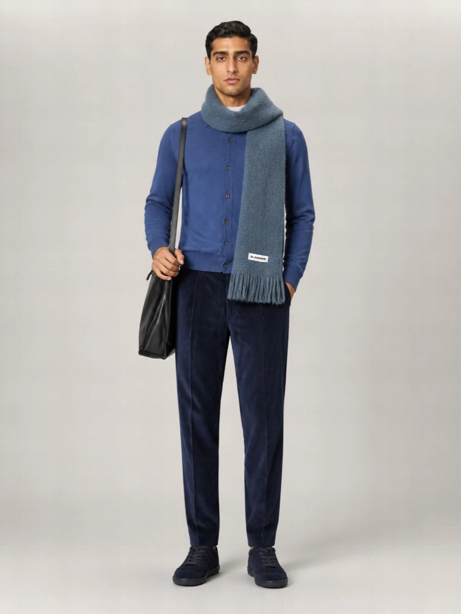John Smedley Merino Wool Ribbed Long-Sleeve Shirt