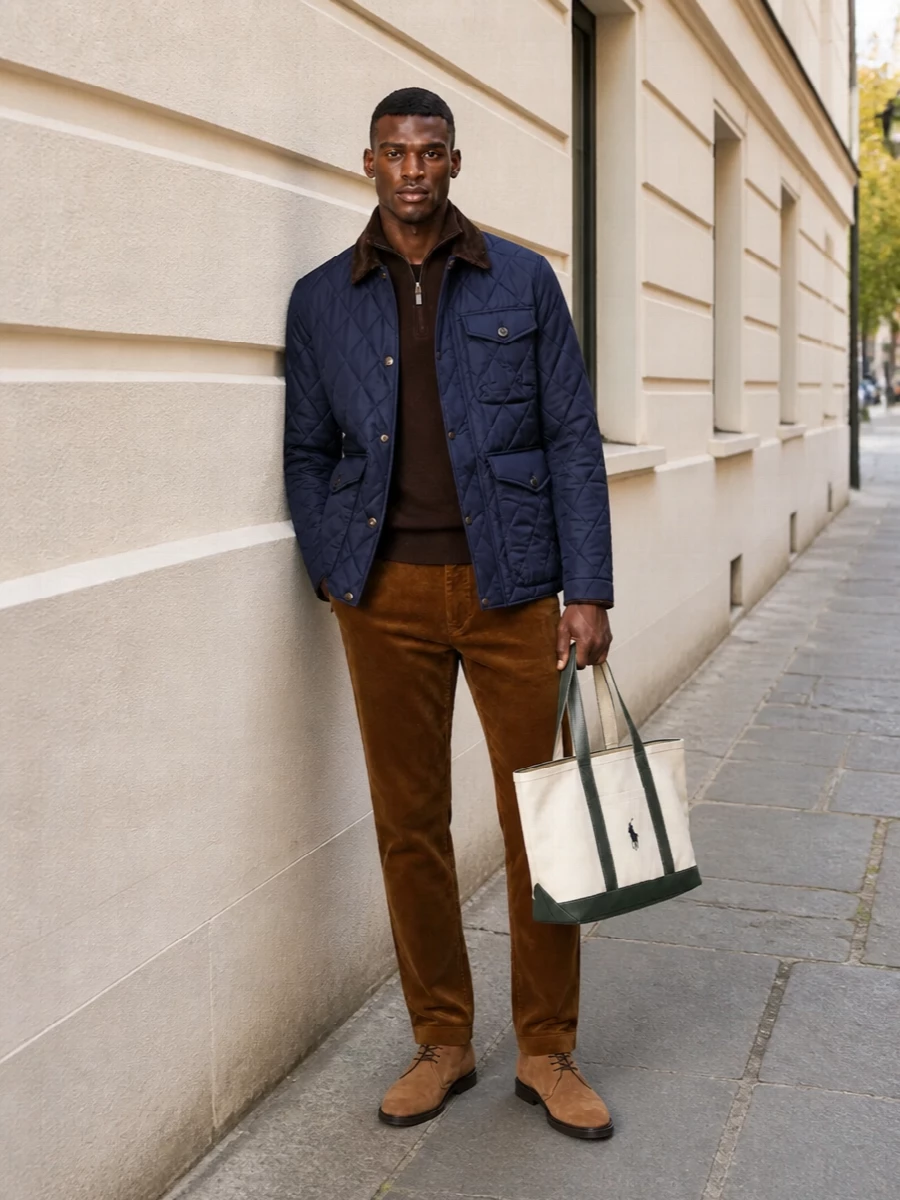 Polo ralph lauren quilted jacket corduroy chukka