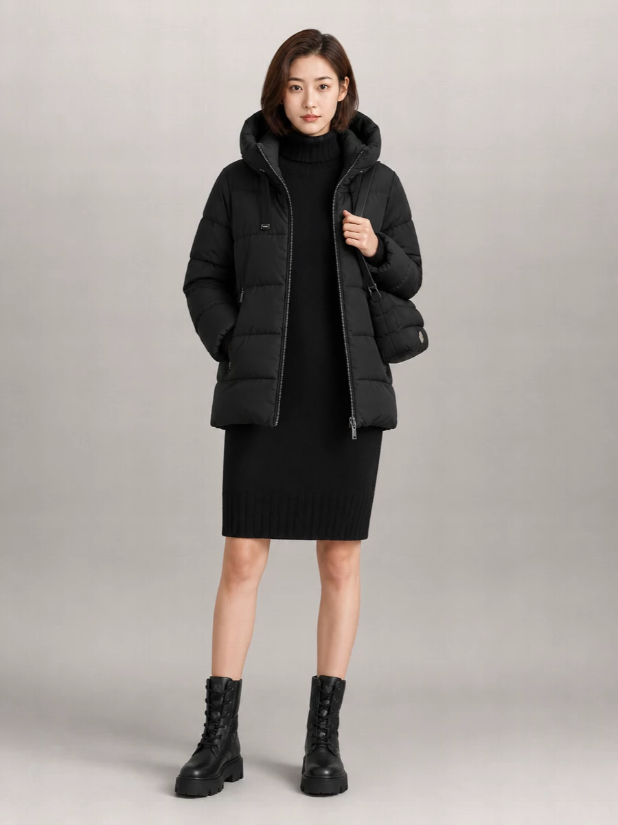 Moorer Down Hooded Quilted Puffer Jacket