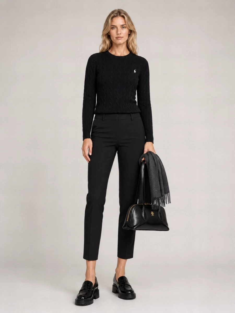 Ralph Lauren Cable-Knit Wool Cashmere Crew-Neck Jumper
