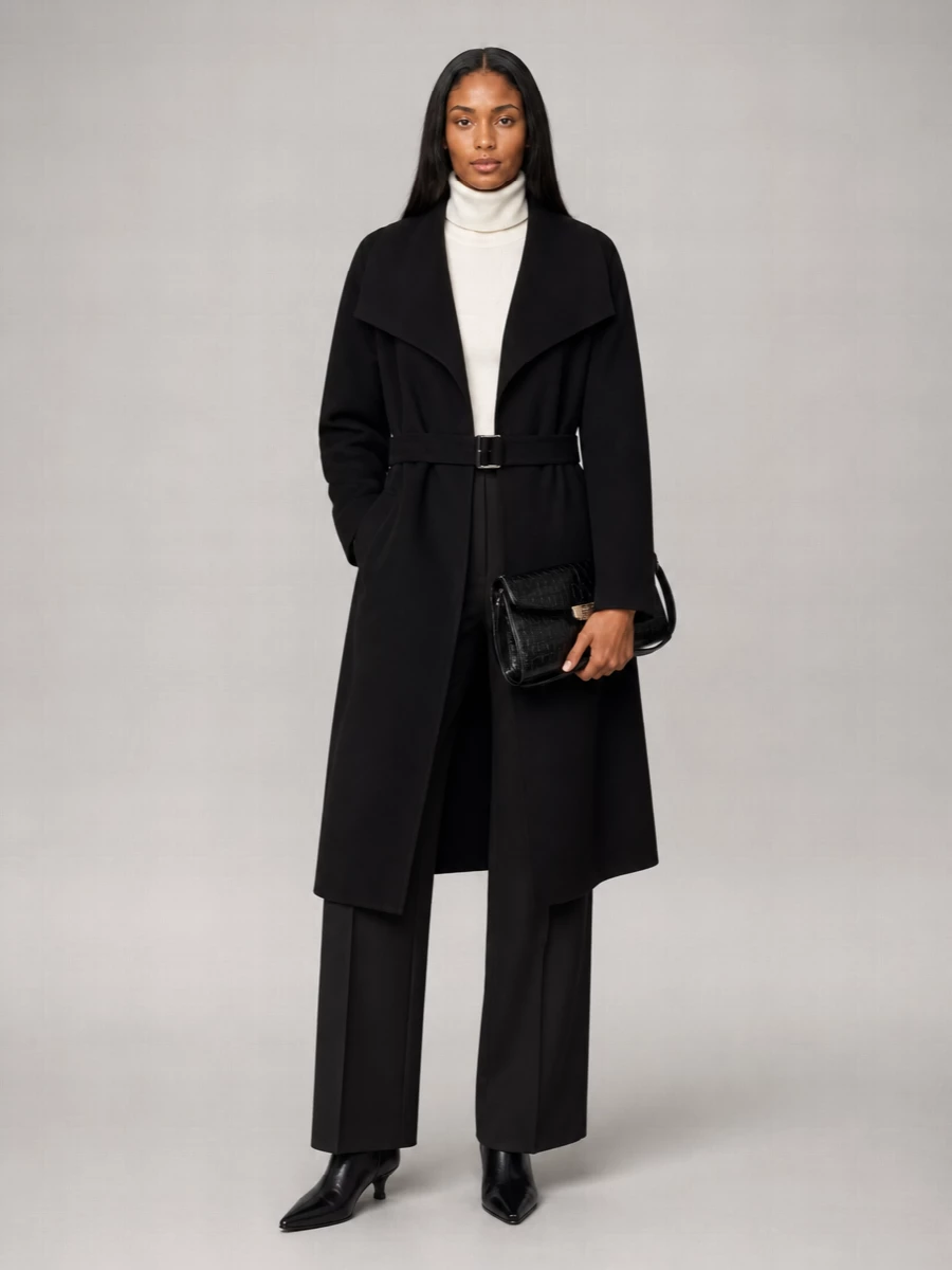 Totême Draped Mid-Length Single-Breasted Coat