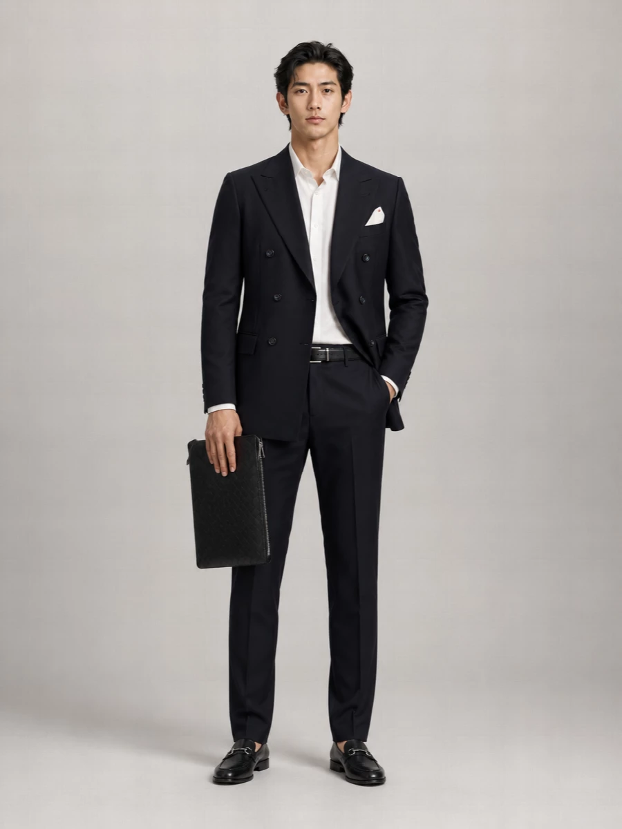 Kiton Virgin Wool And Cashmere Double-Breasted Suit