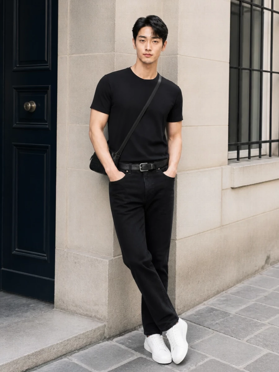 Saint laurent black jeans outfit celine bag