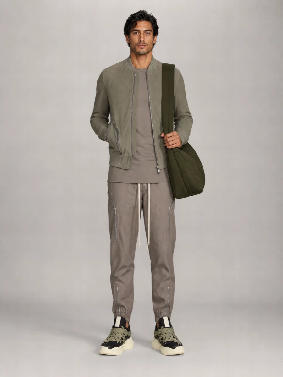 Rick Owens Leather High-Top Sneakers