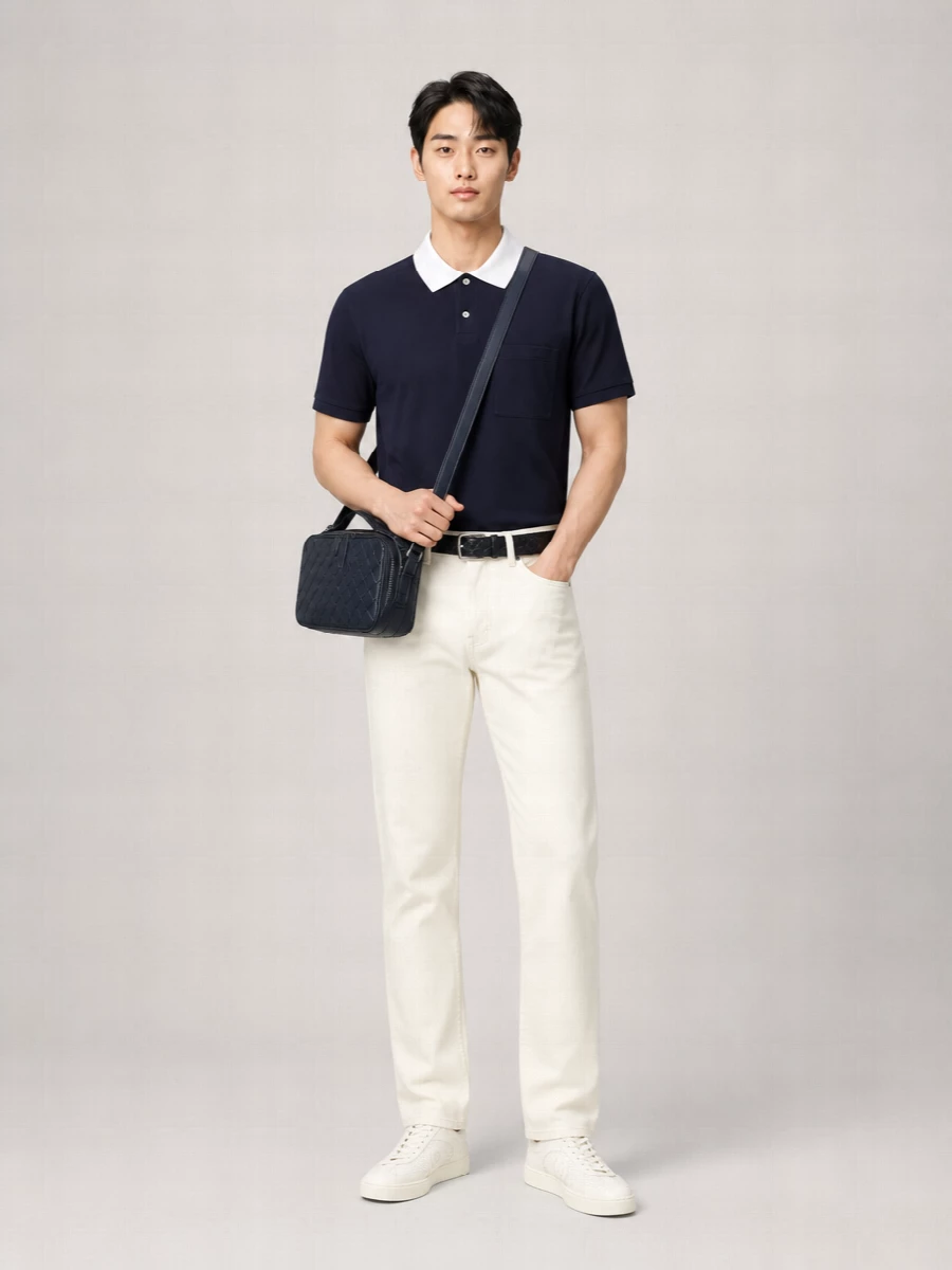 Gucci Piqué Short-Sleeve Polo Shirt