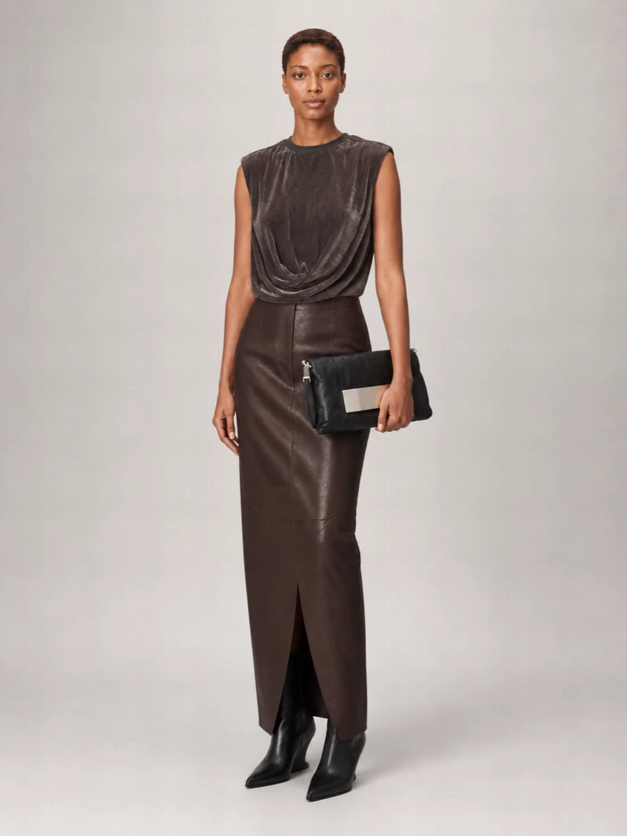 Rick Owens Silk-Blend Draped Sleeveless Top