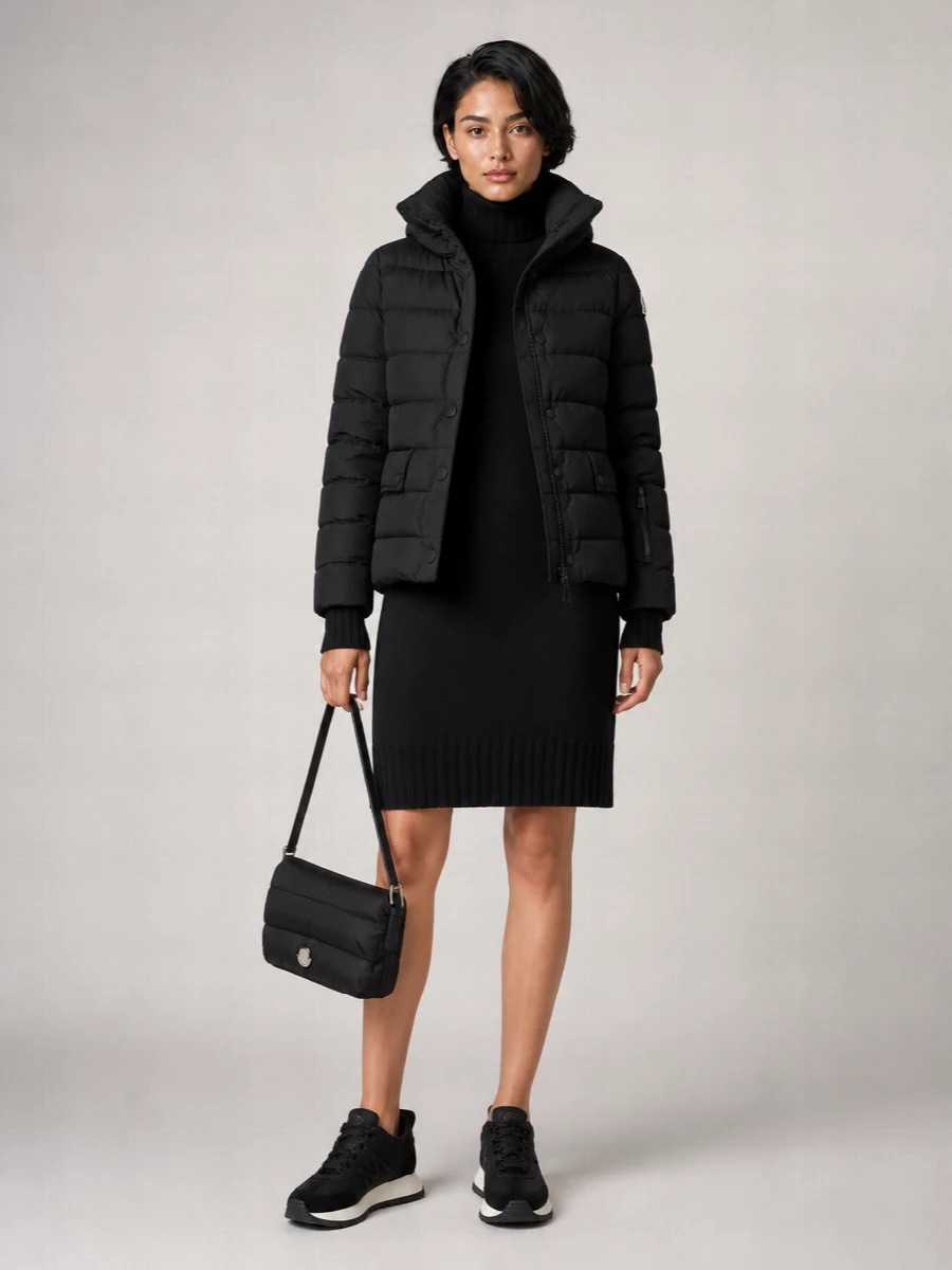 Moncler Grenoble down hooded short puffer jacket