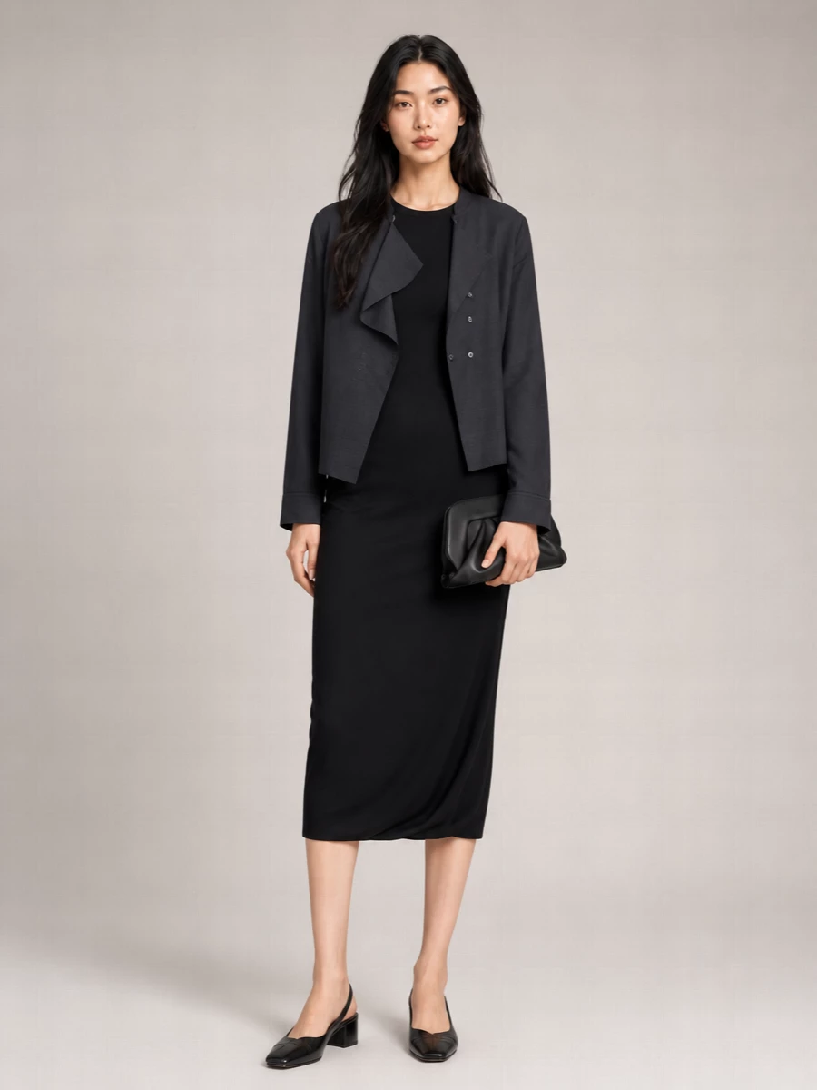 Soeur Silk Asymmetric Long-Sleeve Shirt