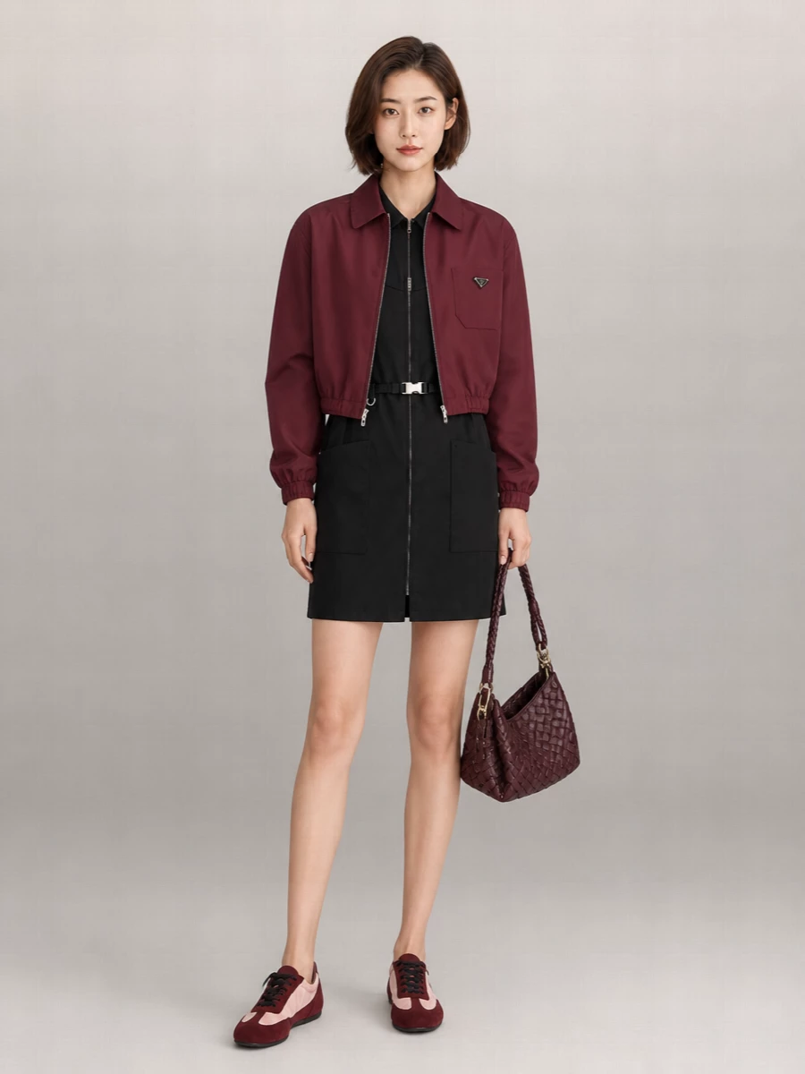 Prada Cropped Zip Jacket