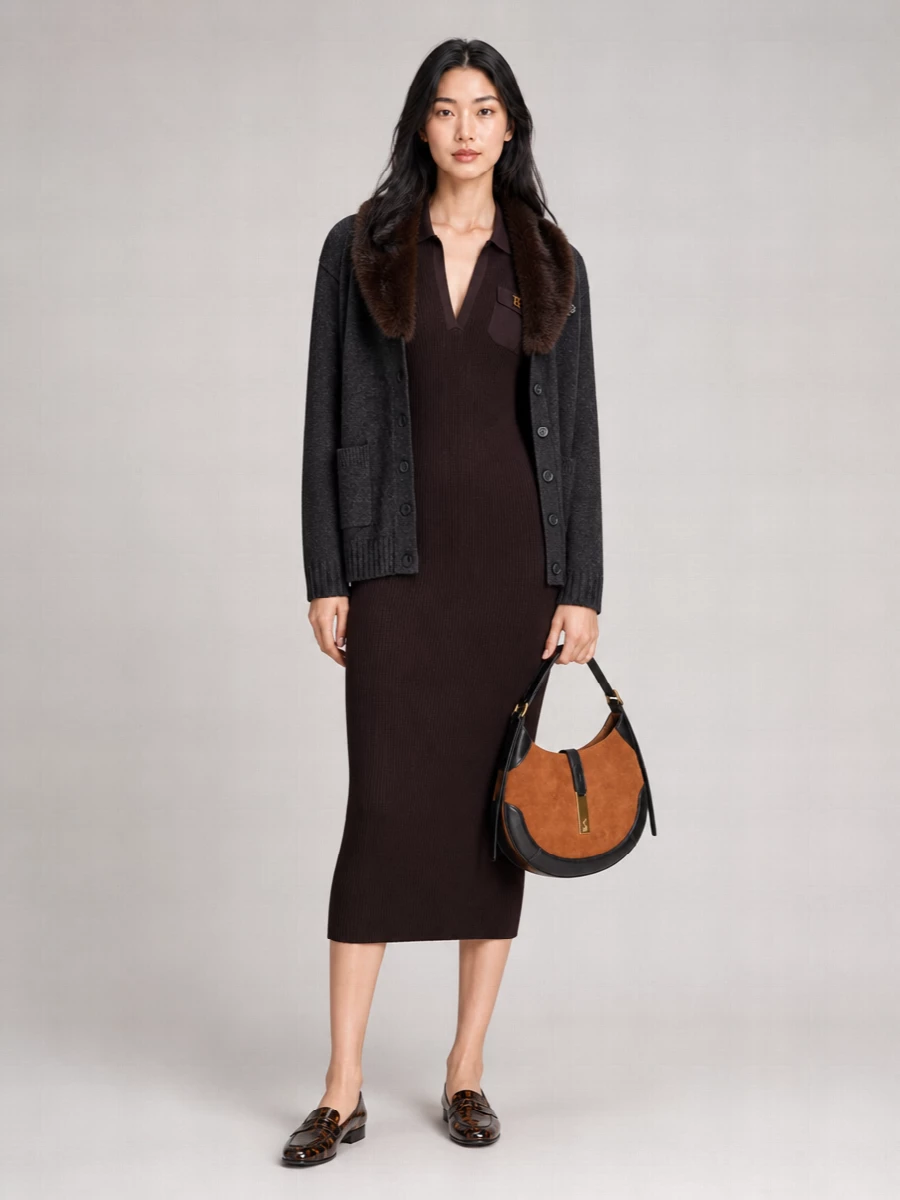 Lauren Ralph Lauren Cashmere Wool V-Neck Cardigan