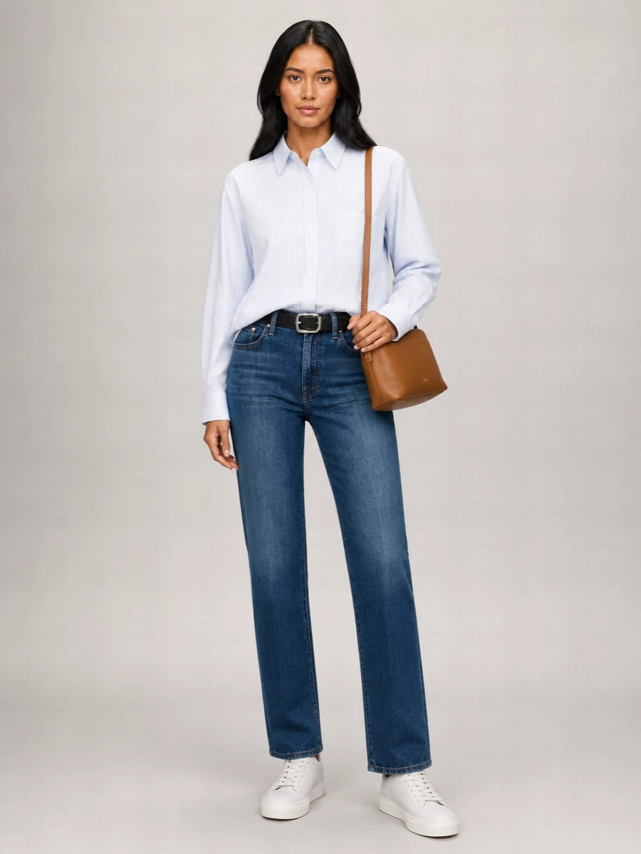 Mother Denim Mid-Rise Wide-Leg Jeans