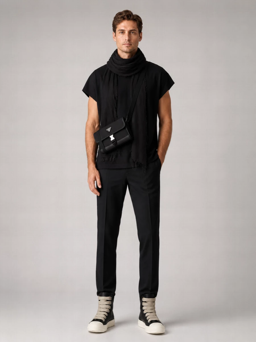 Rick Owens Cotton Straight-Leg Trousers