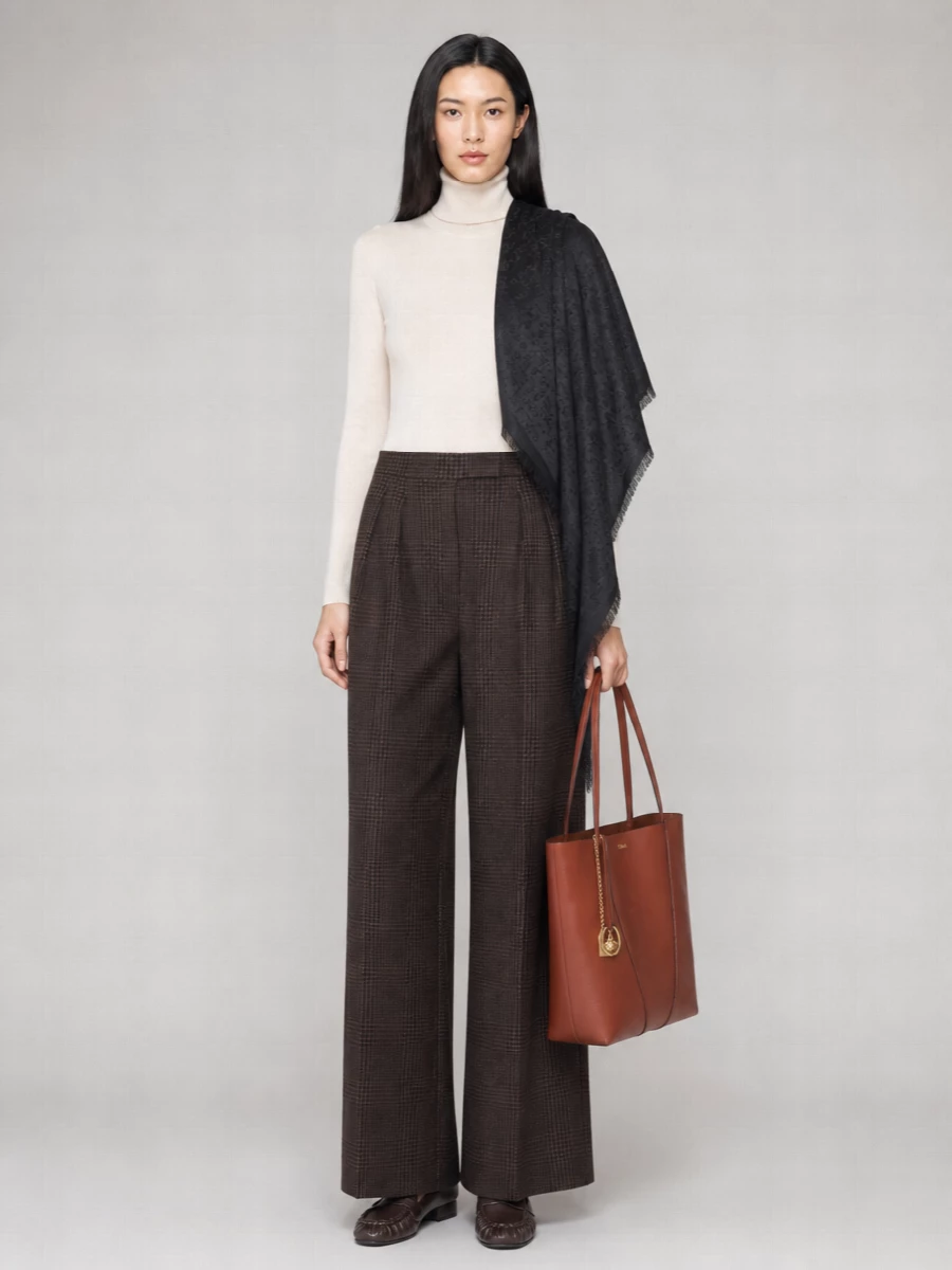 Max Mara Prince Of Wales Check Trousers