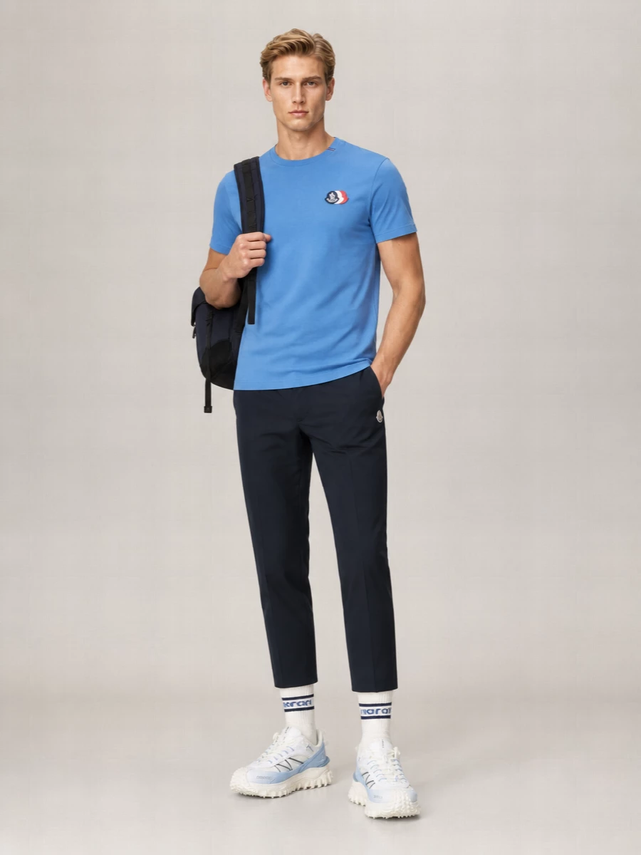 Moncler Cotton Logo-Print Short-Sleeve T-Shirt