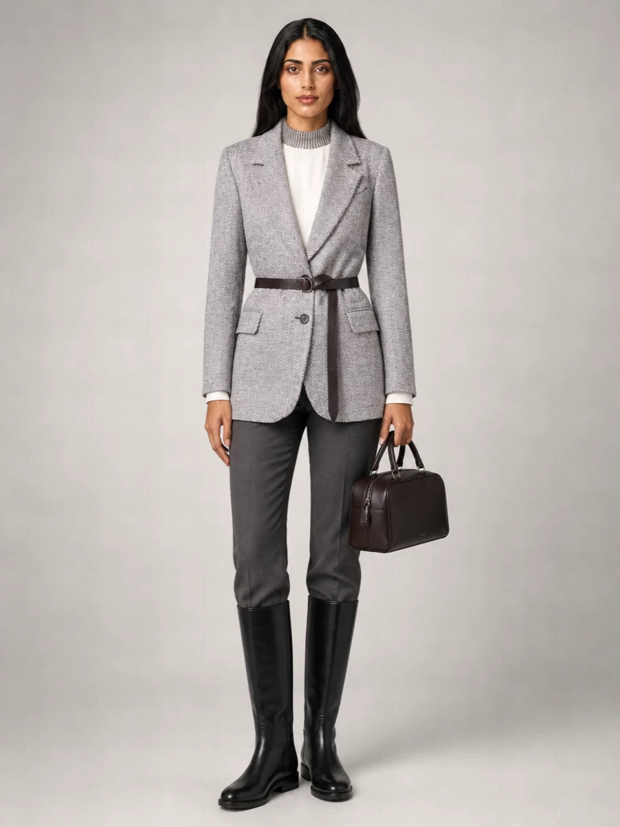 Brunello Cucinelli Single-Breasted Belted Jacket