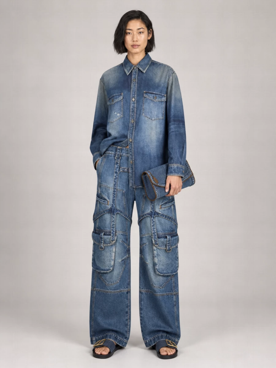 Fendi Denim Fendi Feel Sandals