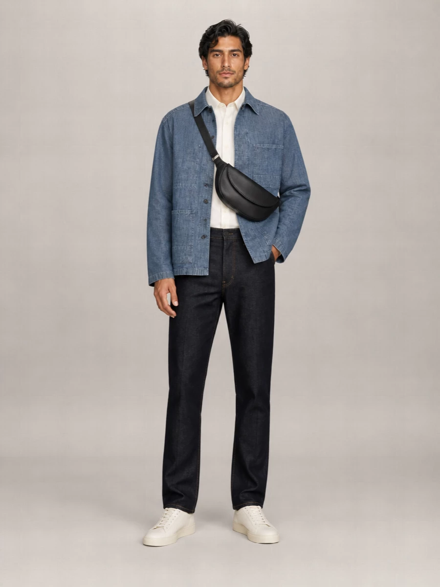 Jil Sander Cotton Chambray Overshirt Jacket