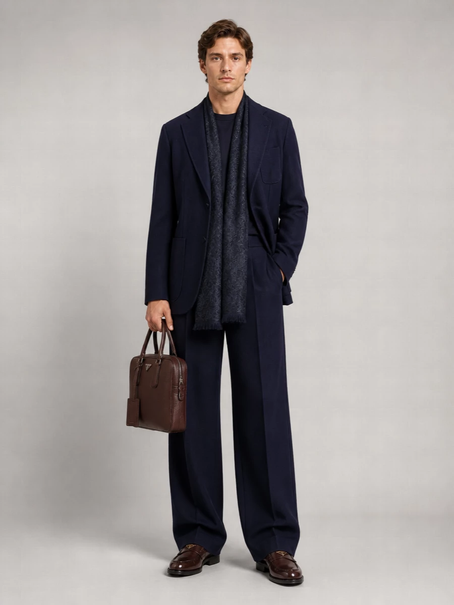Giorgio Armani Virgin Wool And Viscose Single-Breasted Blazer
