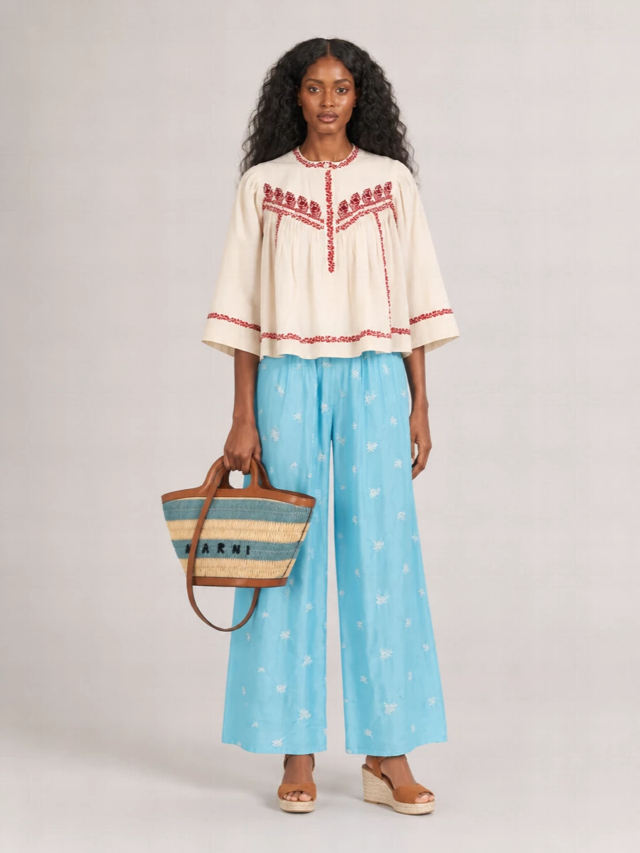 Marni Tropicalia Small Striped Beach Bag