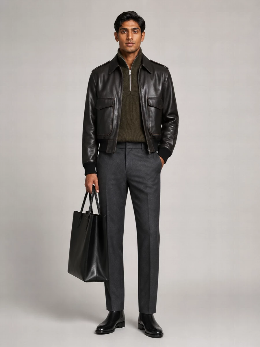 Jil Sander Leather Blouson