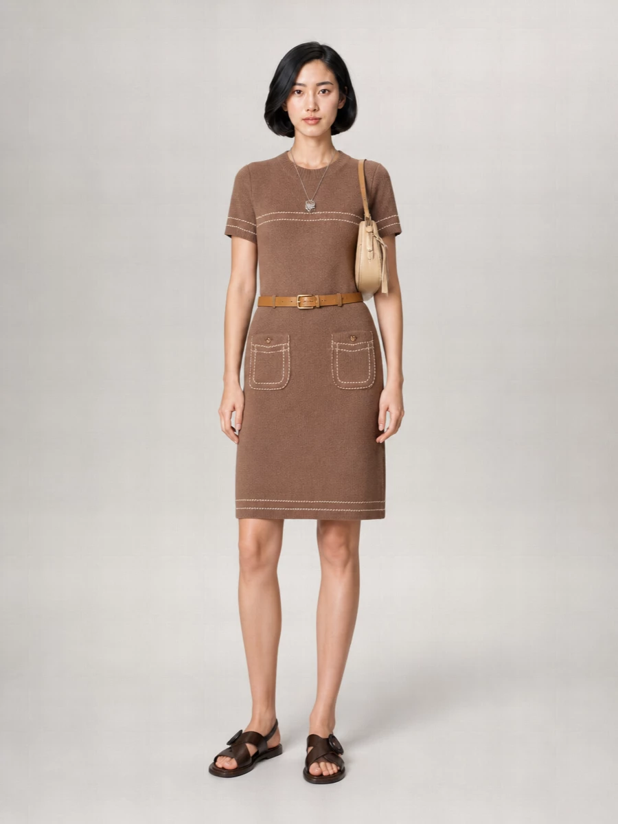 Prada Cashmere Knee-Length Dress