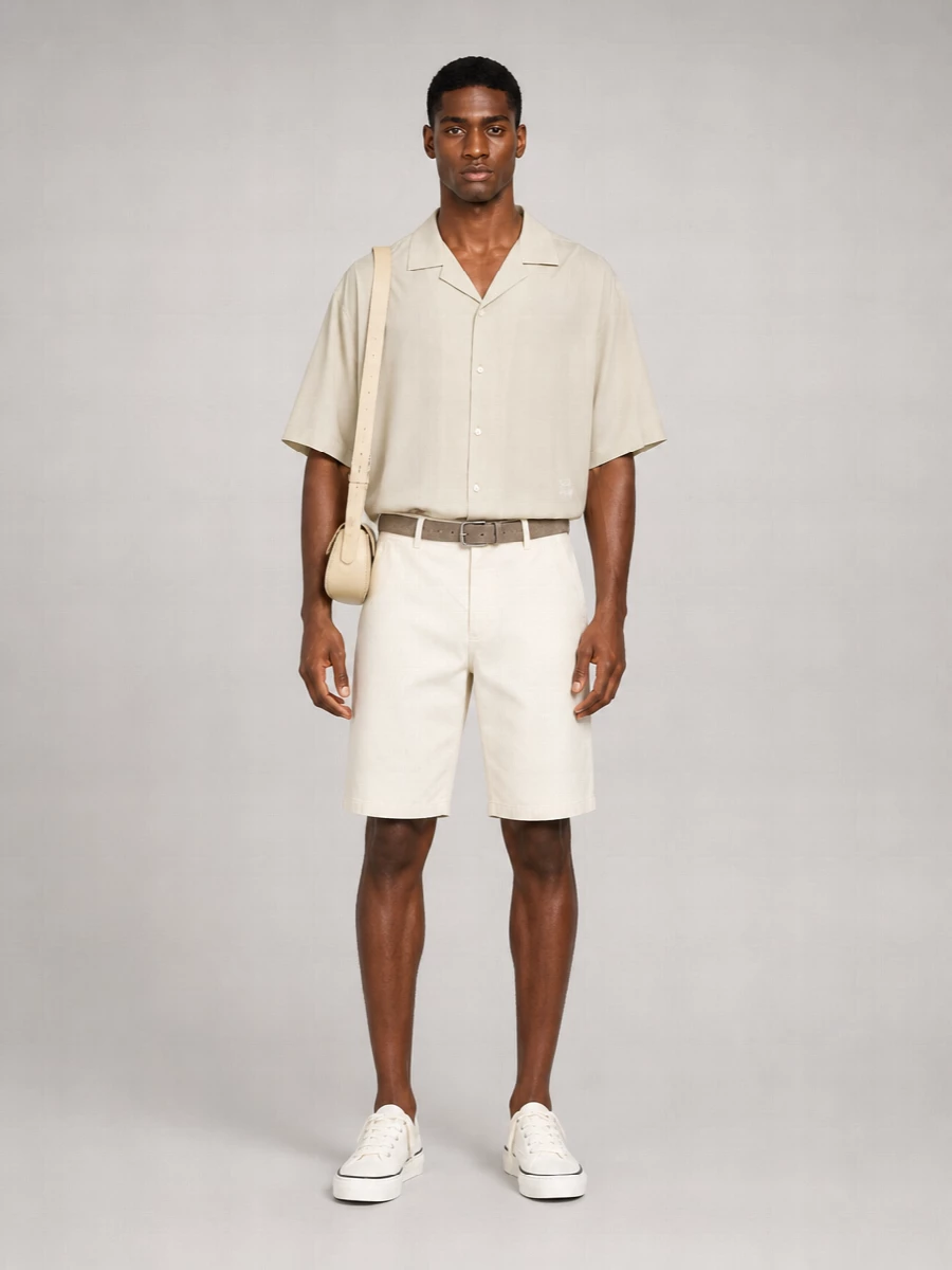 Ami Paris Cotton Wide-Leg Bermuda Shorts
