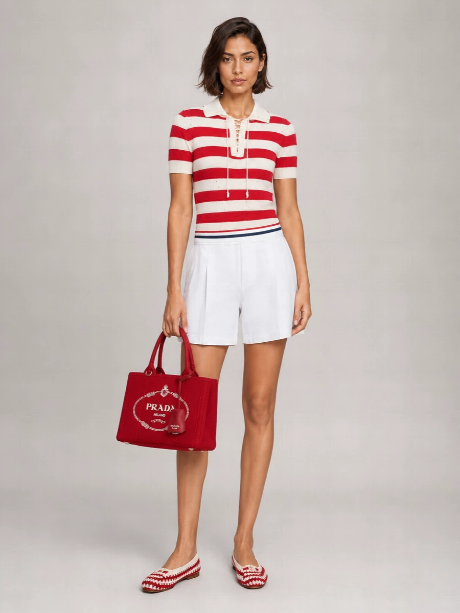 Ermanno Scervino Crochet Polo Top