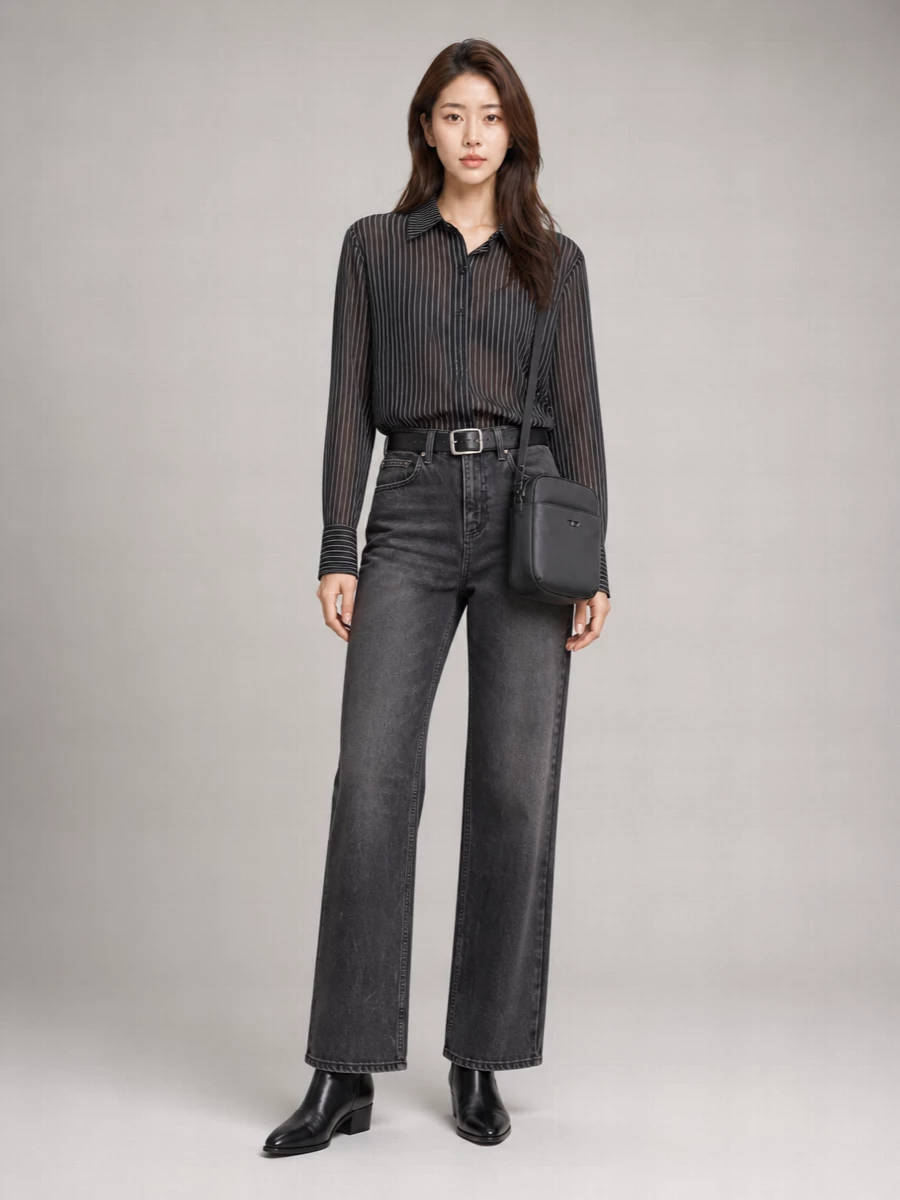 The Frankie Shop Patent Leather Croc Embossed Belt