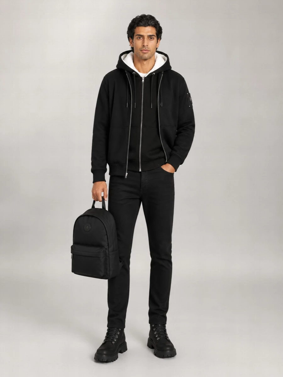 Moose Knuckles polyester hooded jacket