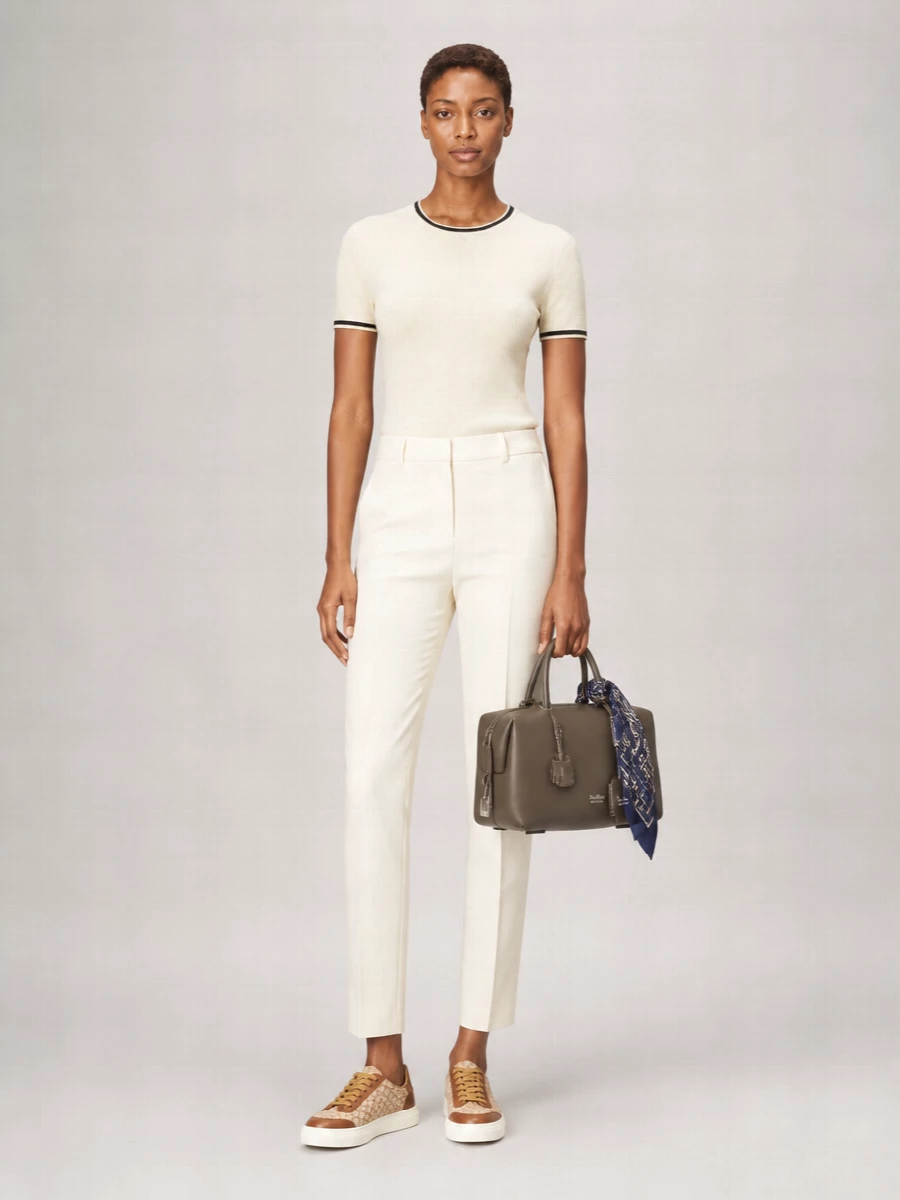 S Max Mara Linen Crew-Neck Sweater