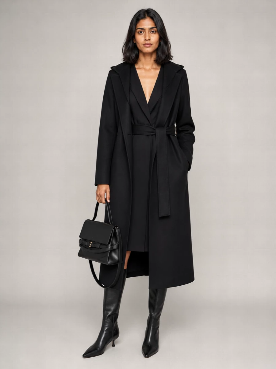 Sportmax virgin wool oversized belted coat