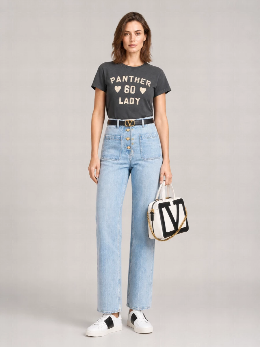 Valentino Garavani Cotton Panther Lady Printed T-Shirt