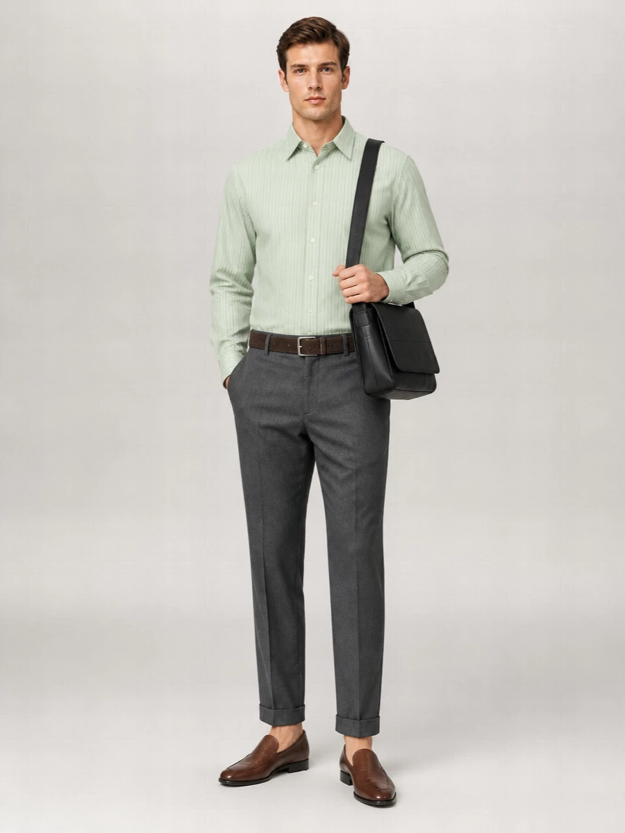 Dries Van Noten Linen Straight-Leg Trousers