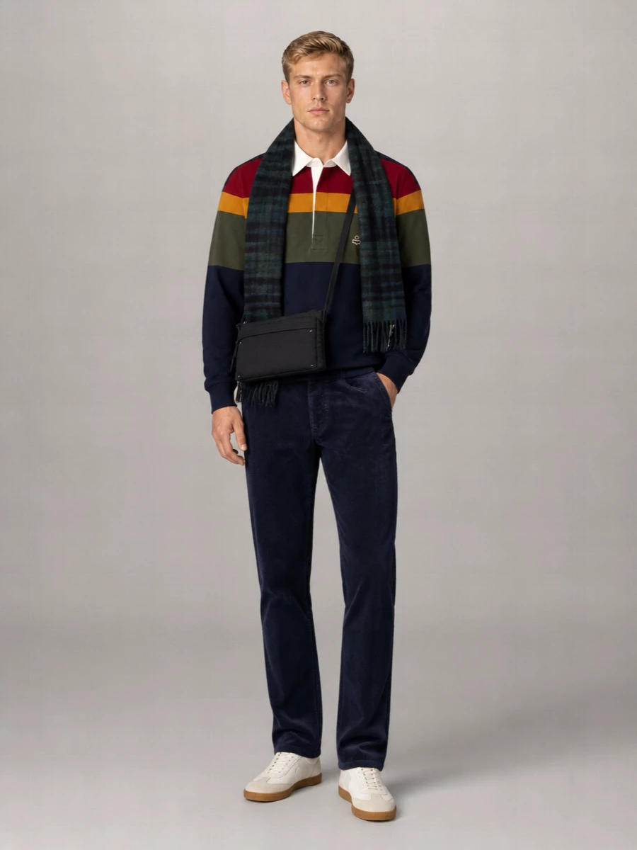 Isabel Marant Color Block Long Sleeve Polo Shirt