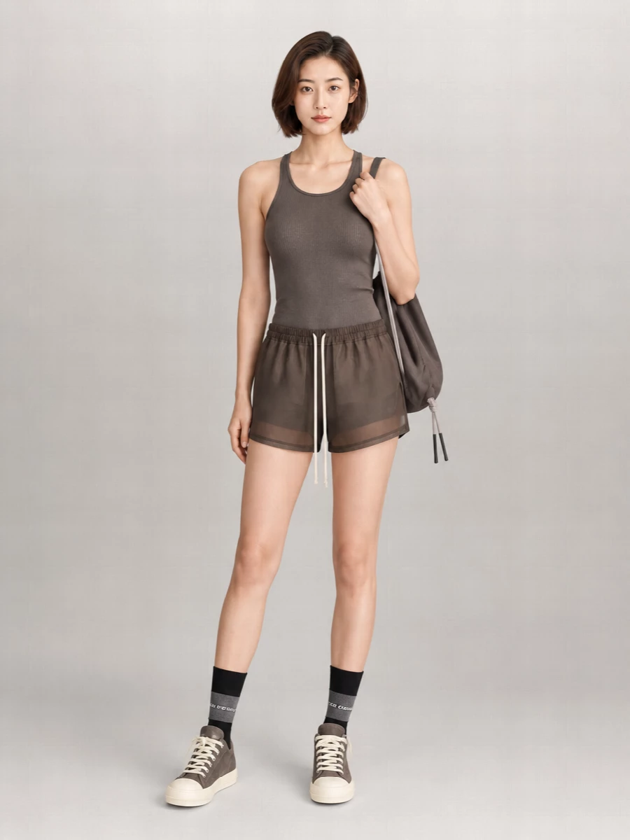 Rick Owens Leather Low-Top Sneakers