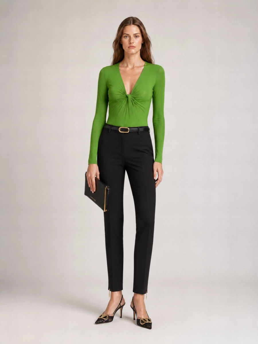 Fabiana Filippi Leather Knot Buckle Belt