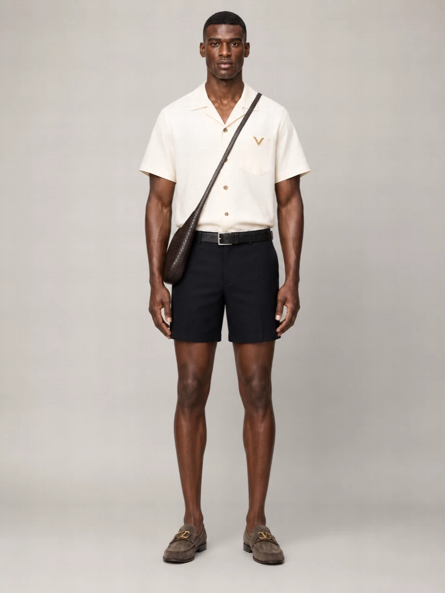 Valentino Garavani Stretch Cotton Bermuda Shorts