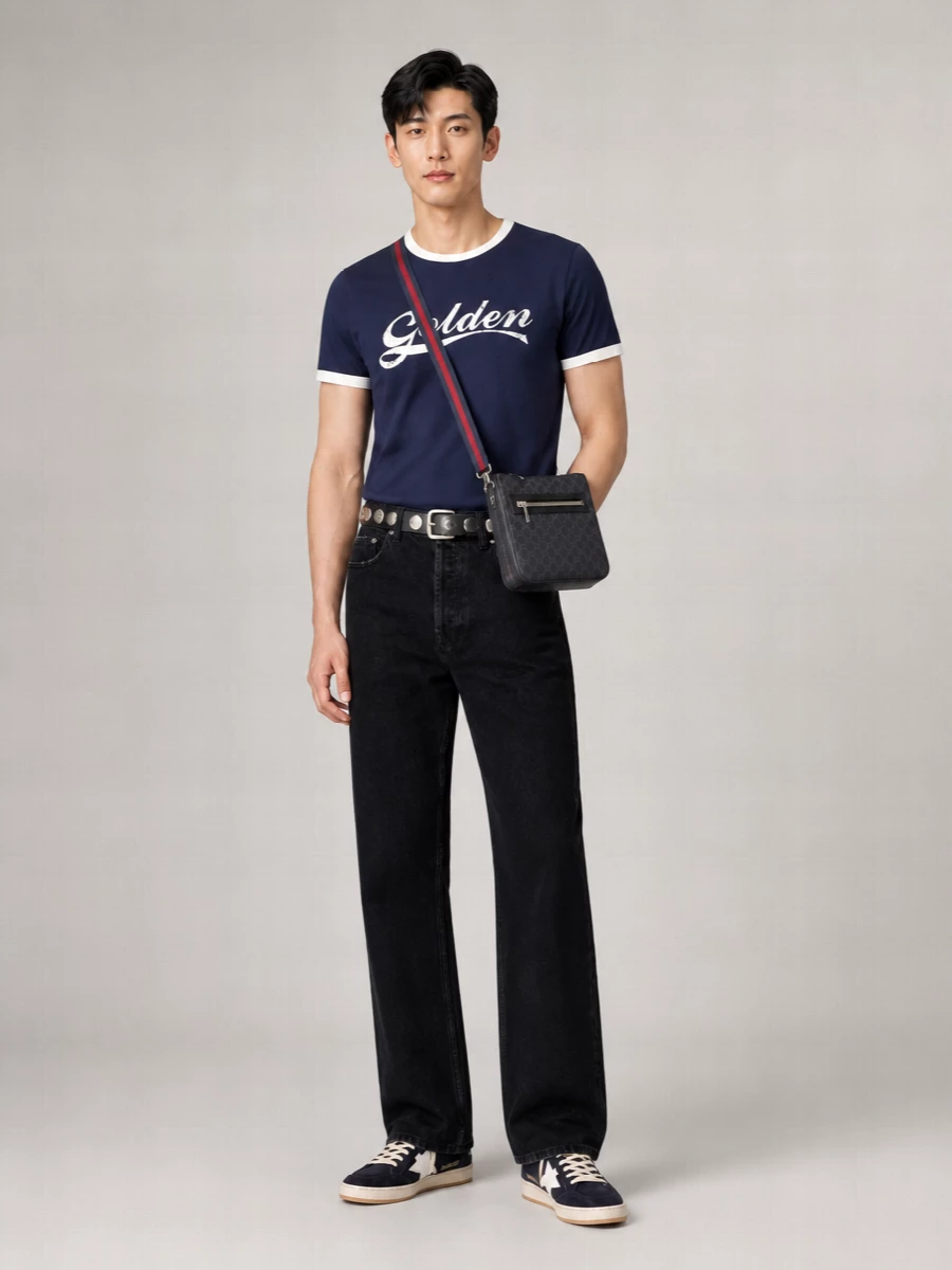 Golden Goose Cotton Slim-Fit Logo-Print T-Shirt