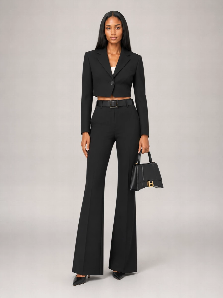 Balenciaga Wool Cropped Blazer