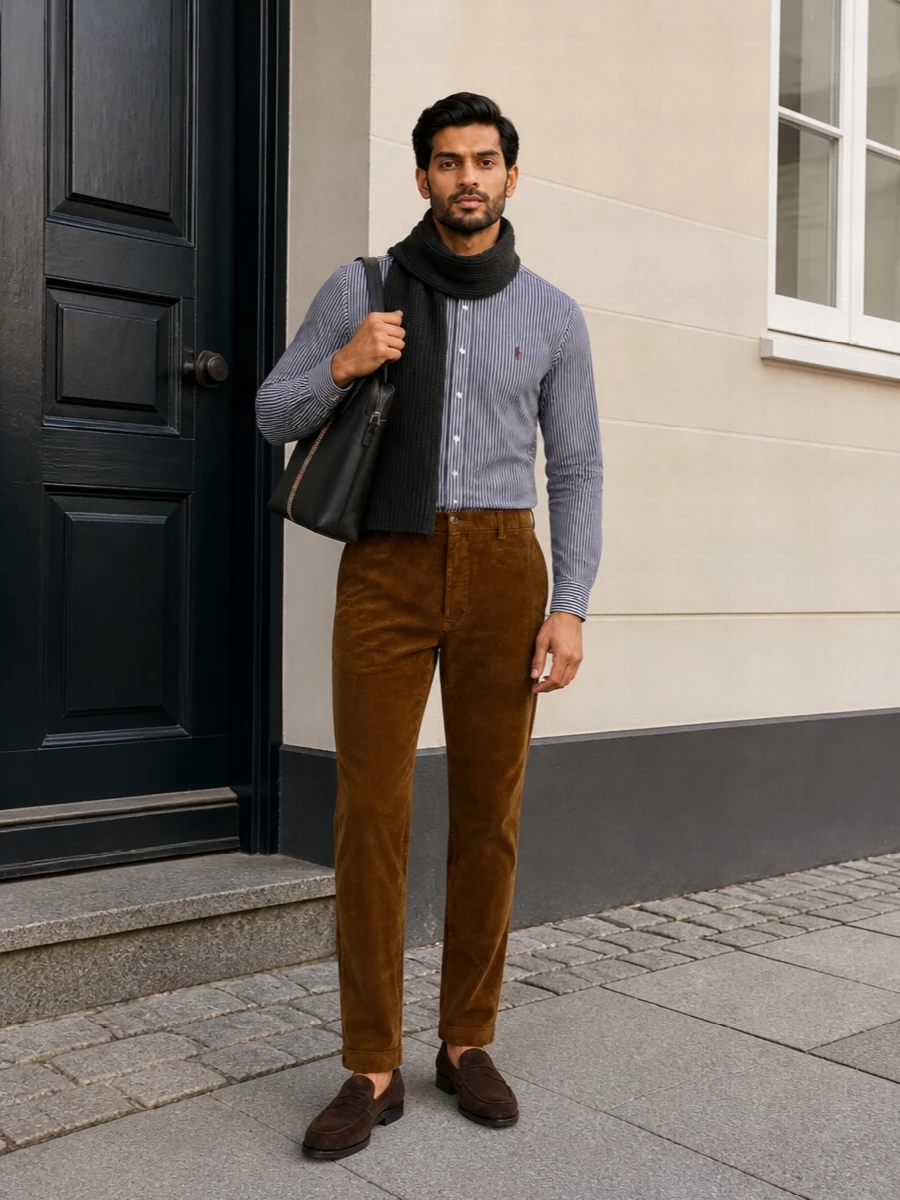 Polo ralph lauren shirt corduroy trousers outfit