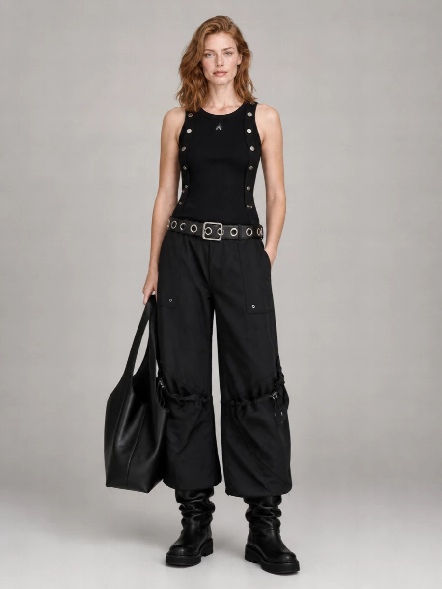 The Attico Oversized Wide-Leg Trousers