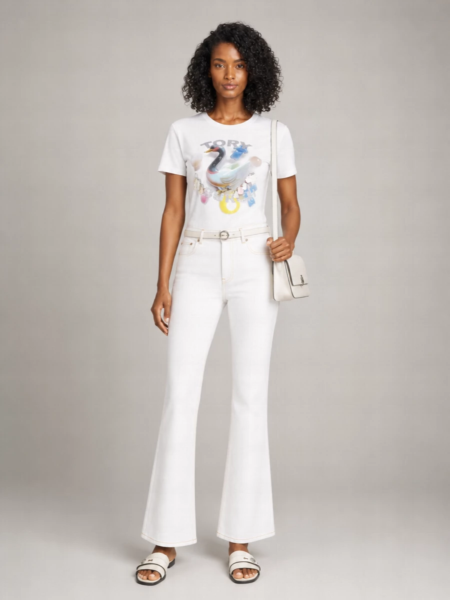 Tory Burch Cotton Printed Crew-Neck T-Shirt